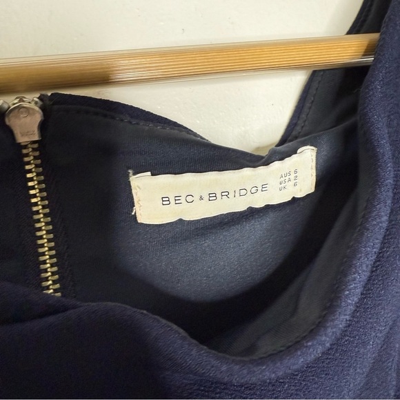 Bec & Bridge x Revolve Salt Lake Dress Navy Blue Size 2 Cutout  Cocktail Dress - Picture 7 of 7